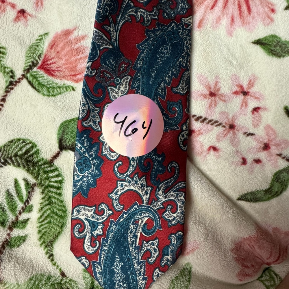 John W. Nordstrom Red and Blue Paisley Tie